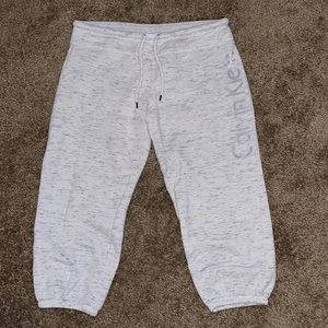 Calvin Klein gray/white mid calf joggers